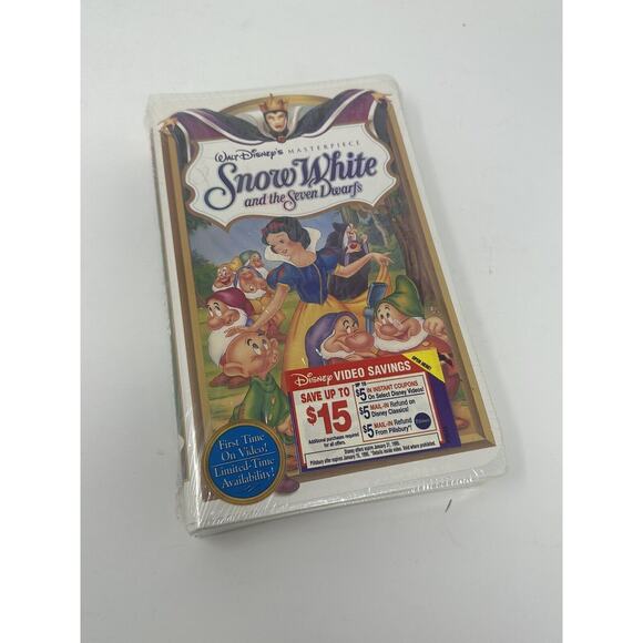 Snow White And The Seven Dwarfs VHS 1994 Masterpiece Collection - 1524 - Picture 2 of 11